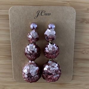 J Crew Pink Sequin Earrings